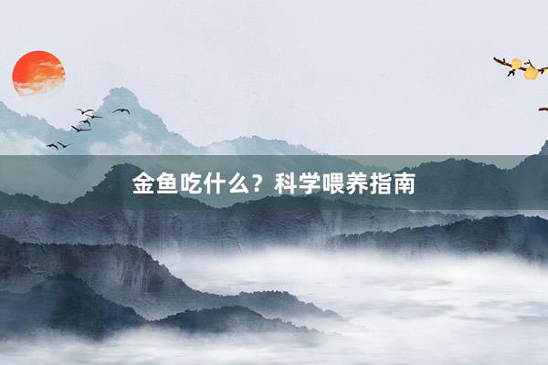 金鱼吃什么？科学喂养指南